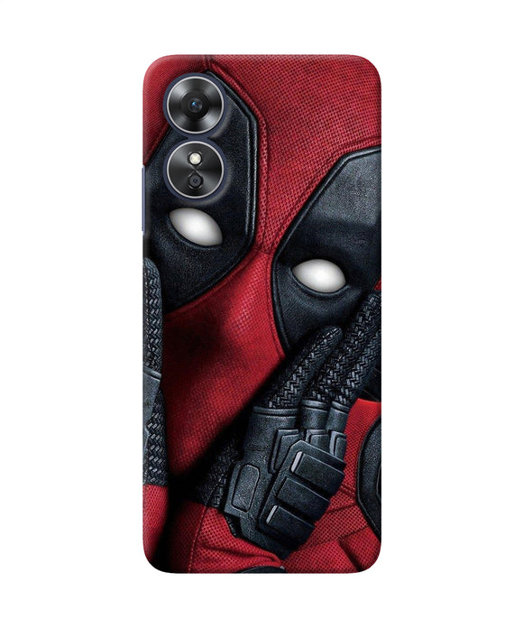Thinking deadpool Oppo A17 Back Cover