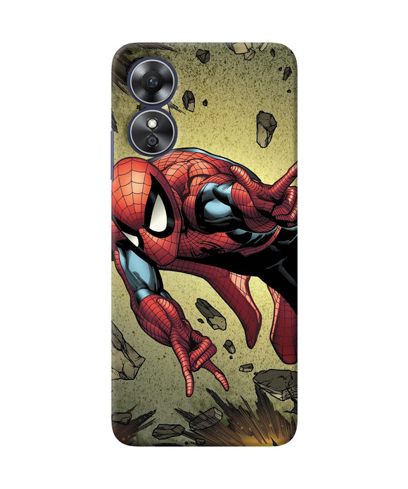 Spiderman on sky Oppo A17 Back Cover