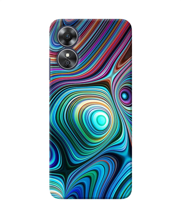 Abstract coloful waves Oppo A17 Back Cover