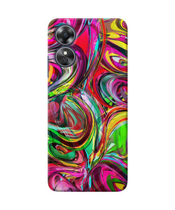 Abstract colorful ink Oppo A17 Back Cover