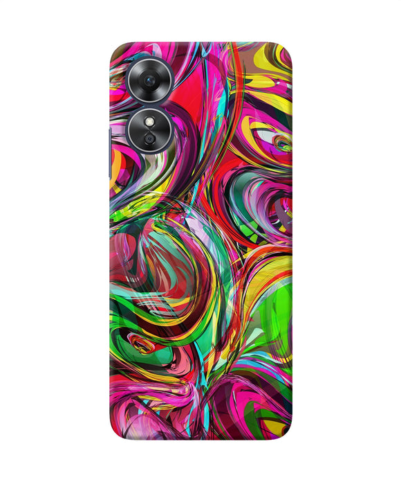 Abstract colorful ink Oppo A17 Back Cover