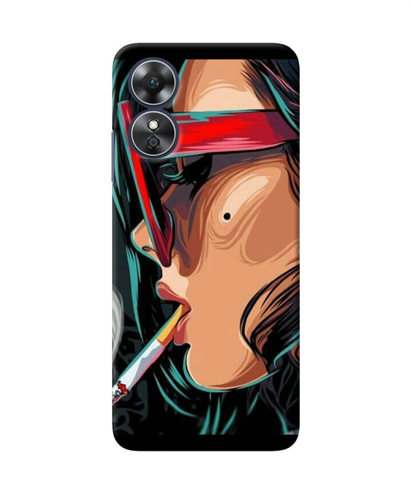 Smoking girl Oppo A17 Back Cover