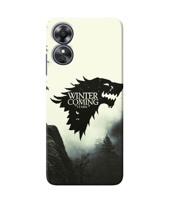Winter coming stark Oppo A17 Back Cover
