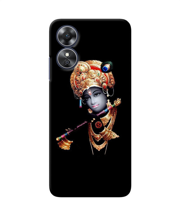 Lord krishna with fluet Oppo A17 Back Cover