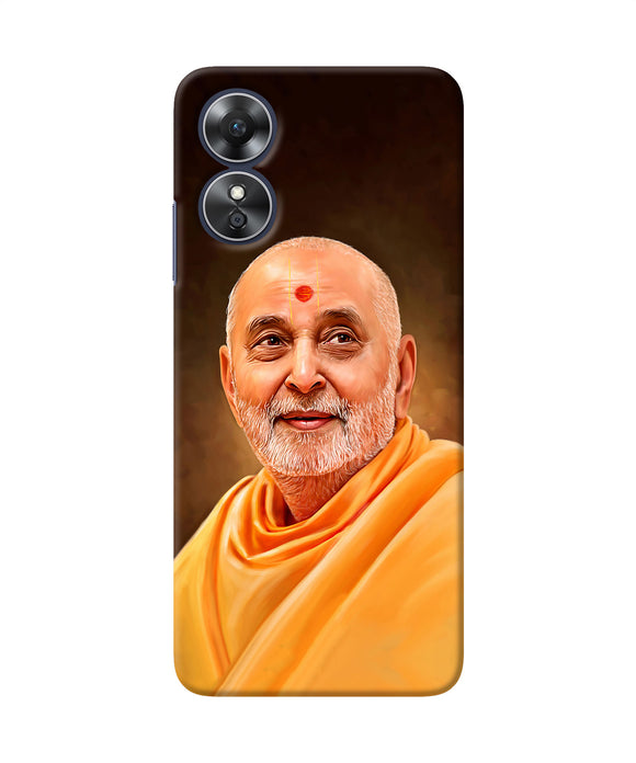Pramukh swami painting Oppo A17 Back Cover