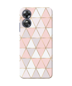 Abstract pink triangle pattern Oppo A17 Back Cover