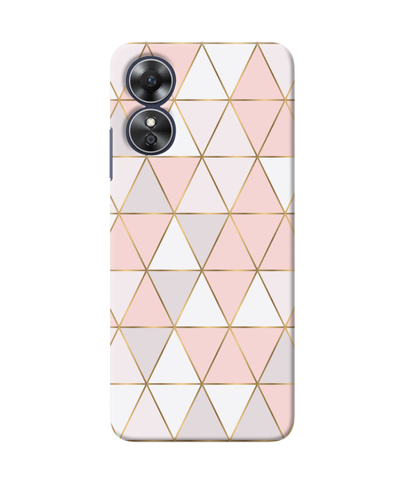 Abstract pink triangle pattern Oppo A17 Back Cover