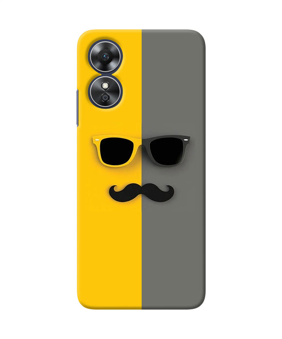 Mustache glass Oppo A17 Back Cover