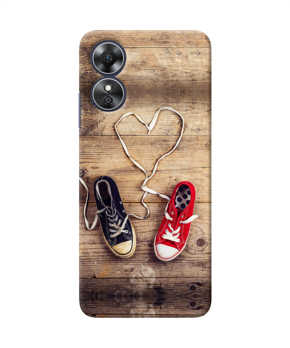 Shoelace heart Oppo A17 Back Cover