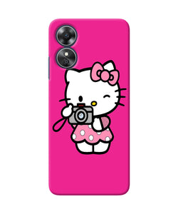 Hello kitty cam pink Oppo A17 Back Cover