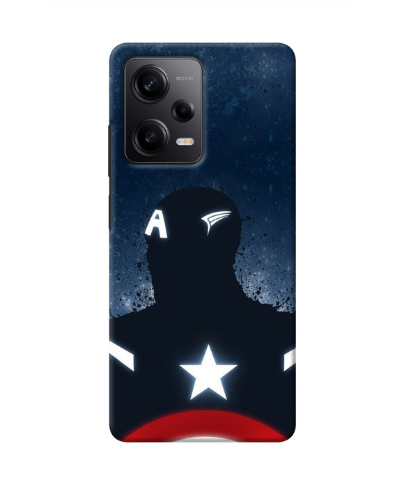 Captain america Shield Poco X5 5G Real 4D Back Cover