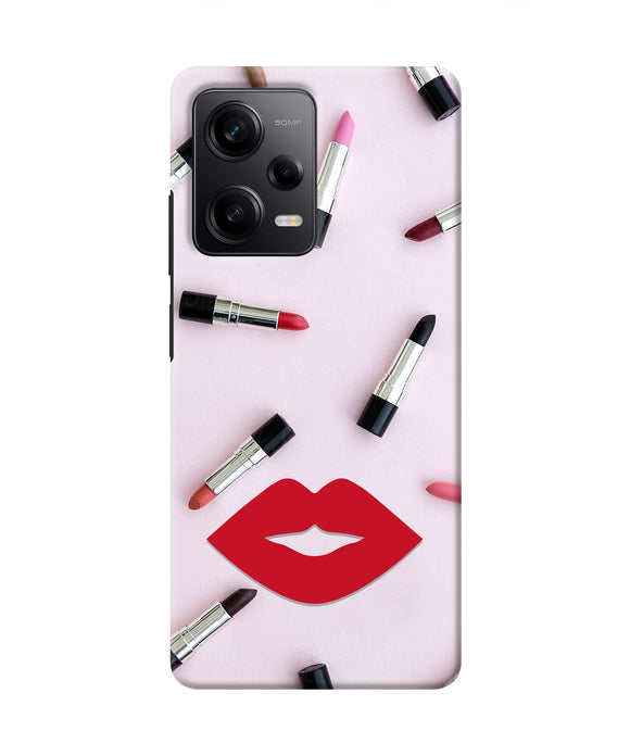 Lips Lipstick Shades Poco X5 5G Real 4D Back Cover