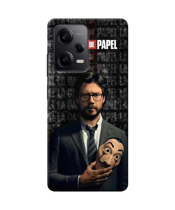 Money Heist Professor with Mask Poco X5 5G Back Cover