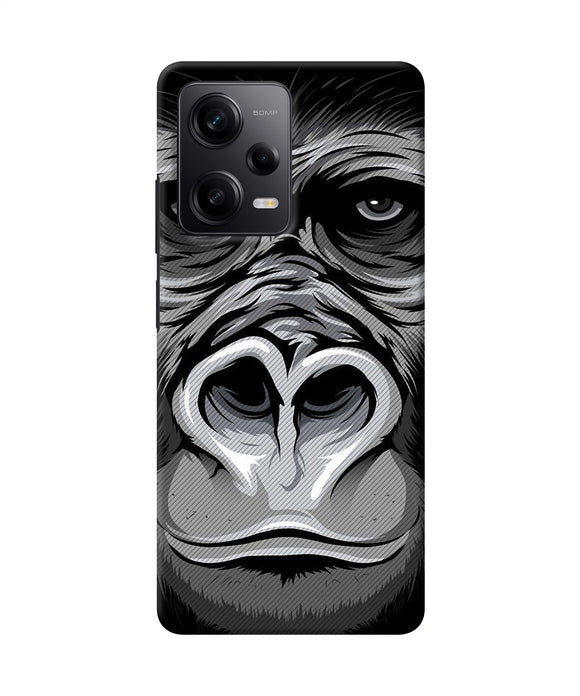 Black chimpanzee Poco X5 5G Back Cover
