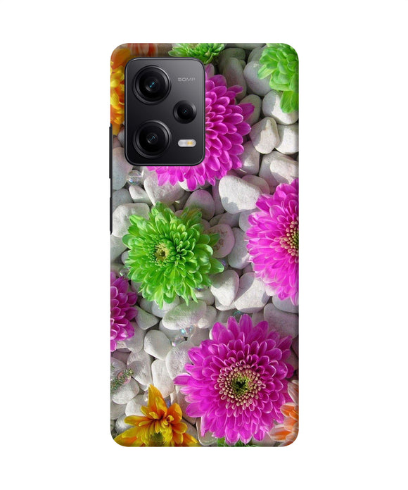 Natural flower stones Poco X5 5G Back Cover