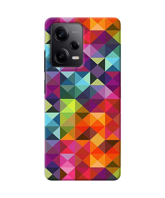 Abstract triangle pattern Poco X5 5G Back Cover
