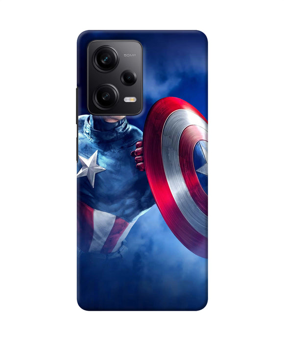 Captain america on sky Poco X5 5G Back Cover