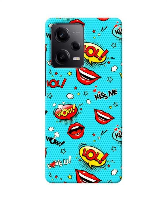 Lol lips print Poco X5 5G Back Cover