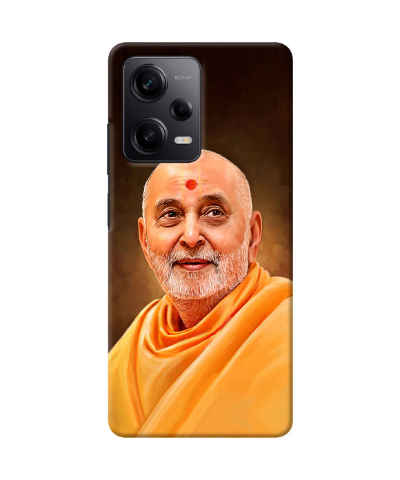 Pramukh swami painting Poco X5 5G Back Cover