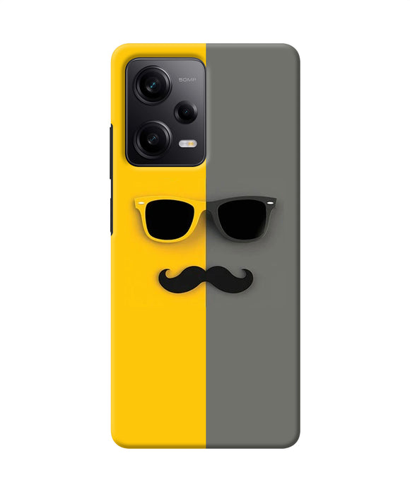 Mustache glass Poco X5 5G Back Cover