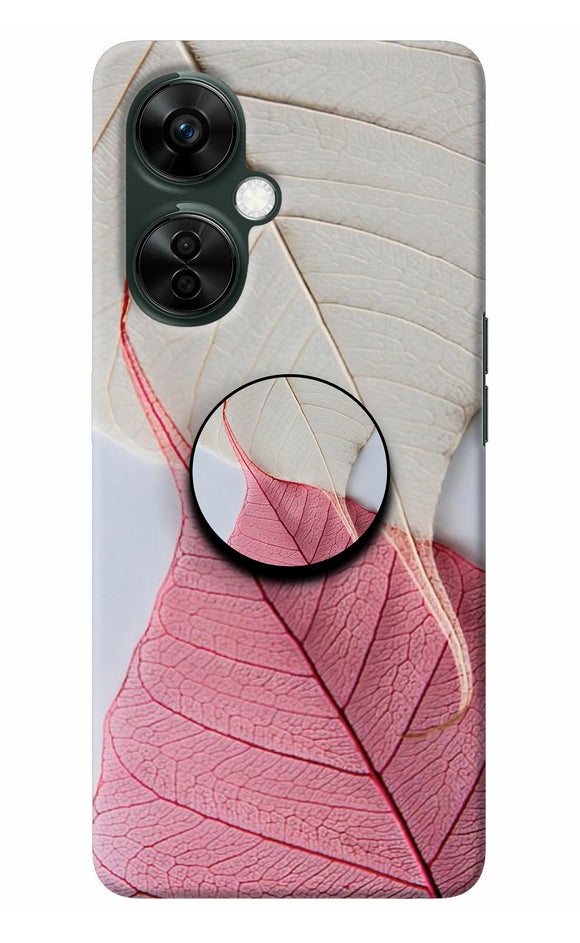 White Pink Leaf OnePlus Nord CE 3 Lite 5G Pop Case