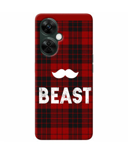 Beast red square OnePlus Nord CE 3 Lite 5G Back Cover