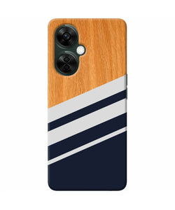 Black and white wooden OnePlus Nord CE 3 Lite 5G Back Cover