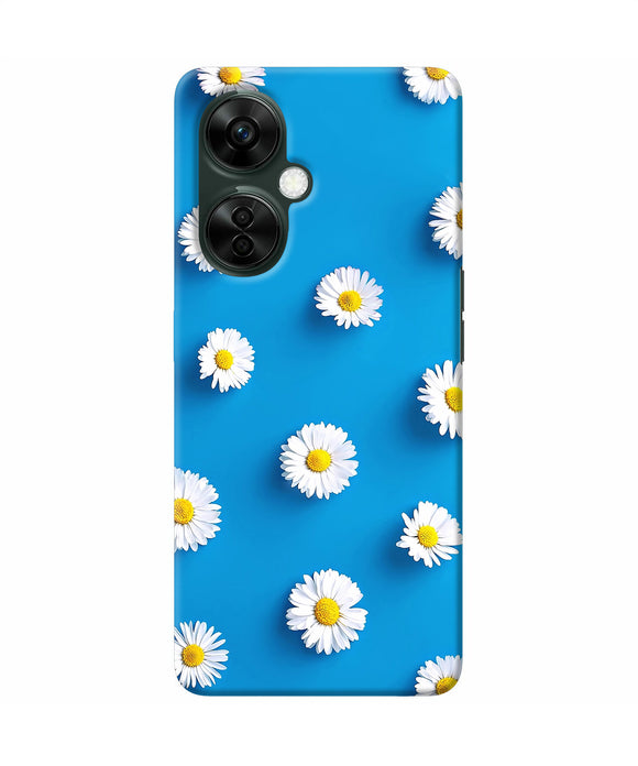 White flowers OnePlus Nord CE 3 Lite 5G Back Cover