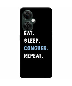 Eat sleep quote OnePlus Nord CE 3 Lite 5G Back Cover