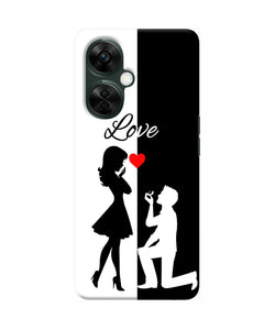 Love propose black and white OnePlus Nord CE 3 Lite 5G Back Cover