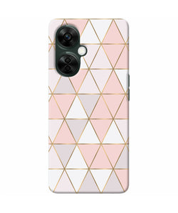 Abstract pink triangle pattern OnePlus Nord CE 3 Lite 5G Back Cover