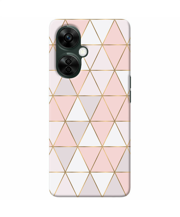 Abstract pink triangle pattern OnePlus Nord CE 3 Lite 5G Back Cover