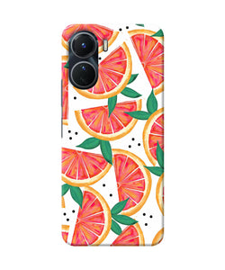 Abstract orange print Vivo Y56 5G Back Cover