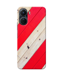 Abstract red brown wooden Vivo Y56 5G Back Cover