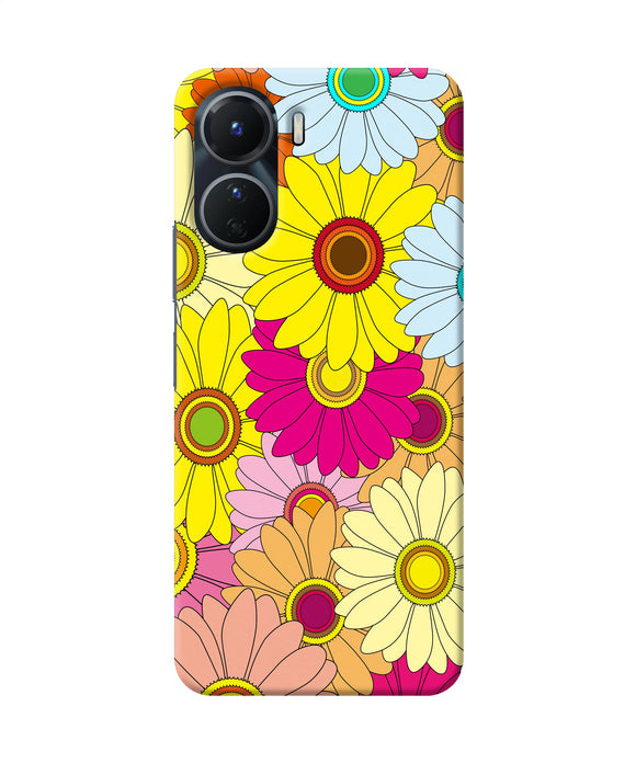 Abstract colorful flowers Vivo Y56 5G Back Cover