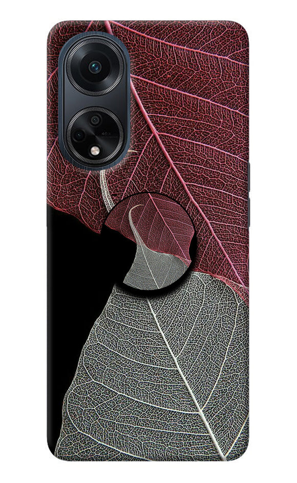 Leaf Pattern Oppo F23 Pop Case