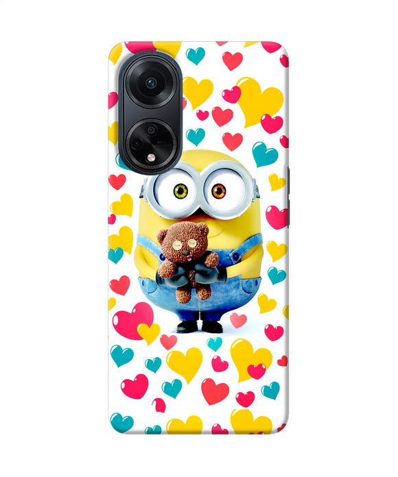 Minion teddy hearts Oppo F23 Back Cover