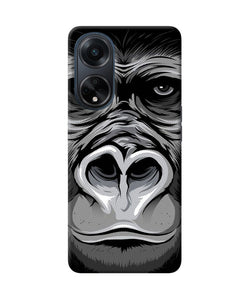 Black chimpanzee Oppo F23 Back Cover