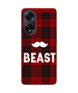 Beast red square Oppo F23 Back Cover