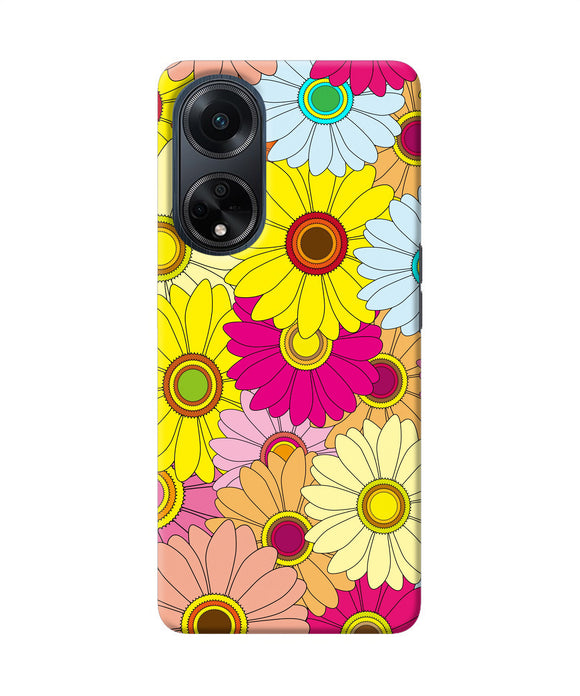 Abstract colorful flowers Oppo F23 Back Cover