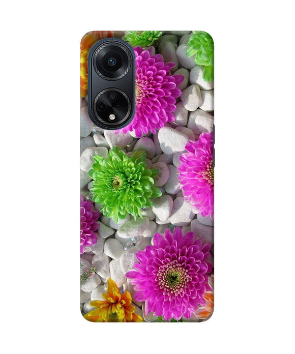 Natural flower stones Oppo F23 Back Cover