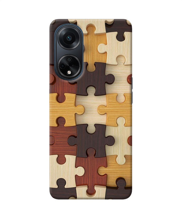 Wooden puzzle Oppo F23 Back Cover