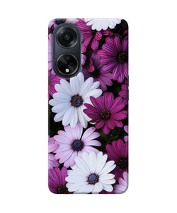 White violet flowers Oppo F23 Back Cover