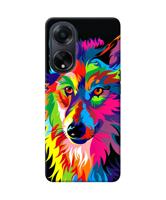 Colorful wolf sketch Oppo F23 Back Cover