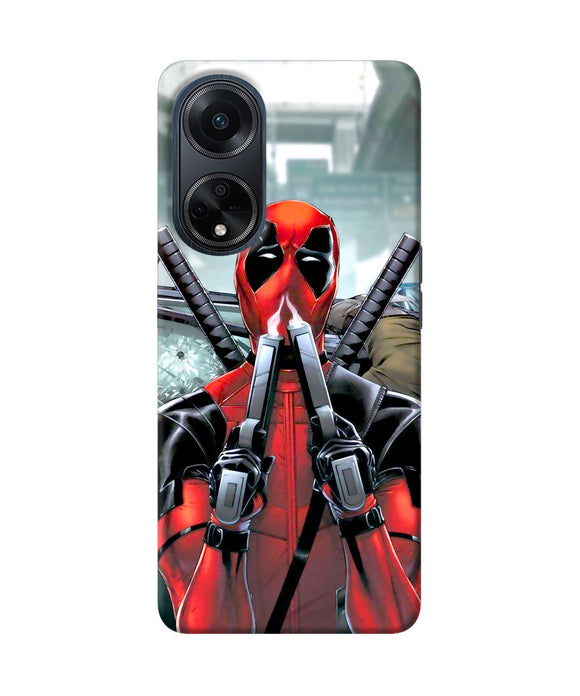 Deadpool with gun Oppo F23 Back Cover