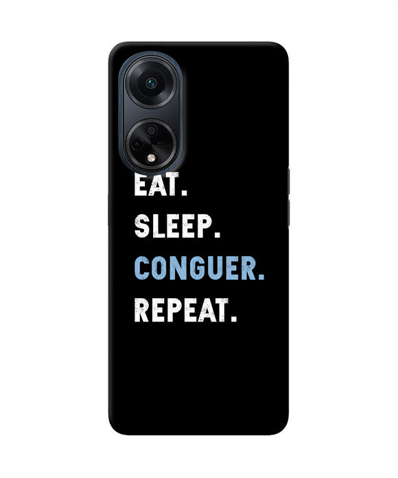 Eat sleep quote Oppo F23 Back Cover