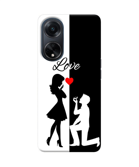 Love propose black and white Oppo F23 Back Cover