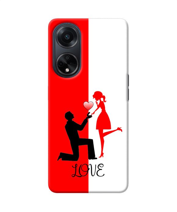 Love propose red and white Oppo F23 Back Cover