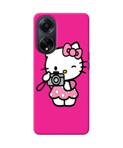 Hello kitty cam pink Oppo F23 Back Cover