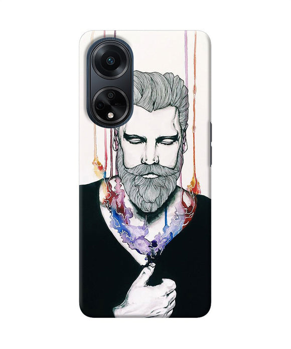 Beard man character Oppo F23 Back Cover